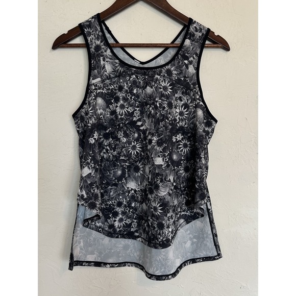 lululemon athletica Tops - Lululemon Flowabunga Run Split Singlet Dark Floral Tank M Lightweight Sporty